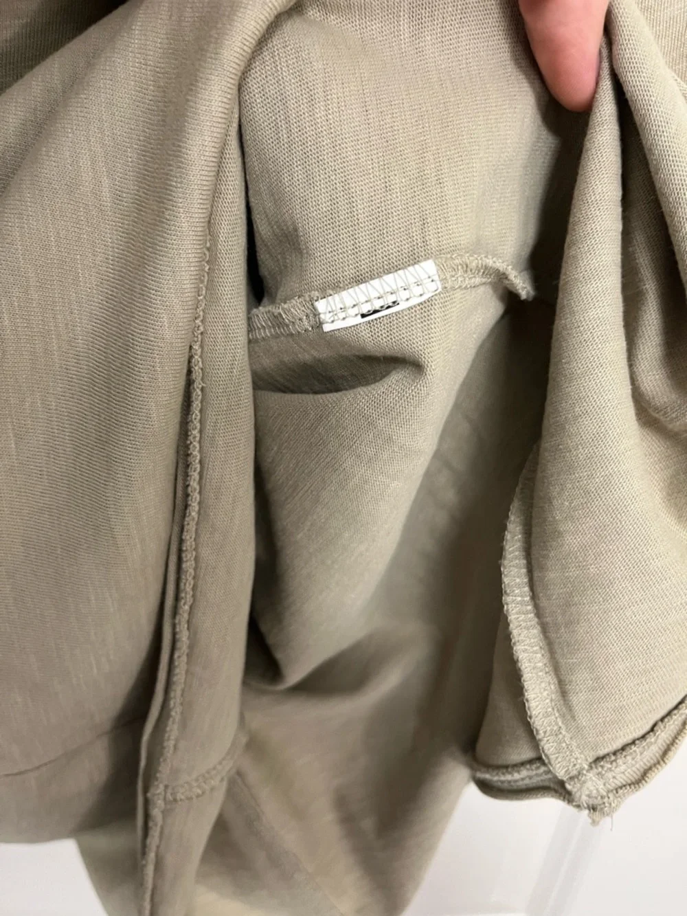 Zara Women's Light Olive Short Sleeve Tee in size L - Picture 5 of 7